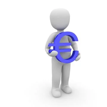Blue euro Stock Illustration