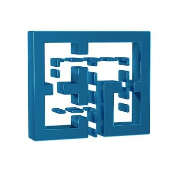 Blue Evacuation plan icon isolated on transparent background. Fire escape pla Ilustración de archivo