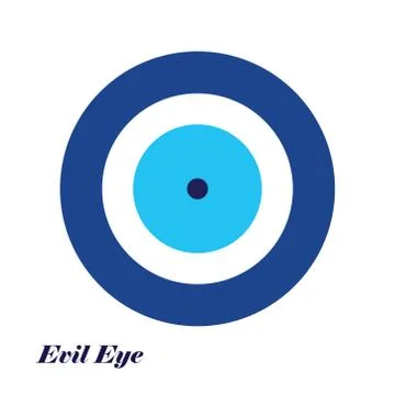 Blue evil eye vector - evil eye logo Illustrazione stock