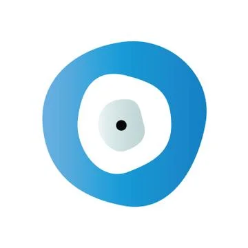 Blue evil eye vector isolated on white background Stock Illustration