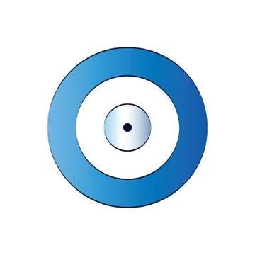 Blue evil eye vector - isolated on white background Stock Illustration