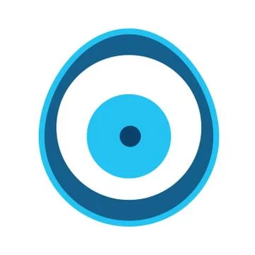 Blue evil eye vector isolated on white background Stock Illustration