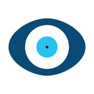 Blue evil eye vector in oval shape Illustrazione stock