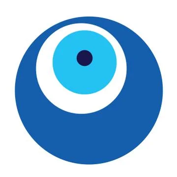Blue evil eye vector on white background Stock Illustration