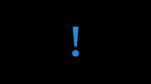 Blue Exclamation Mark on Dark Background Stock Footage 332984302