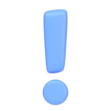Blue exclamation mark isolated on white background Stock Illustration
