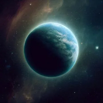 Blue Exoplanet Stock Illustration
