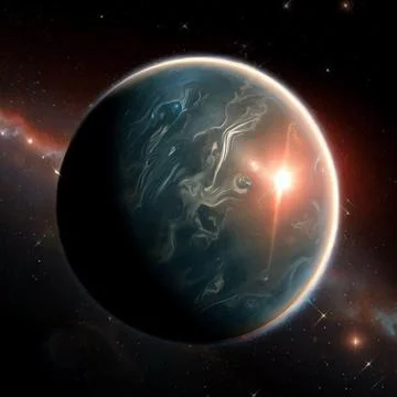 Blue Exoplanet Illustrazione stock