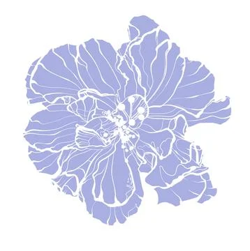 BLUE EXOTIC FLOWER Stock Illustration