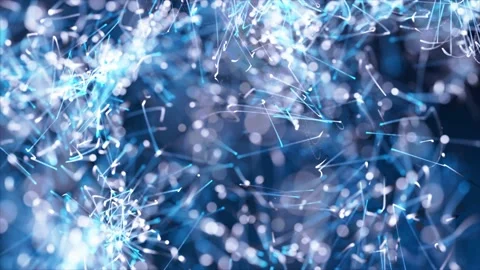 Blue exploding particles abstract wavy pattern background Stock Footage 225789864