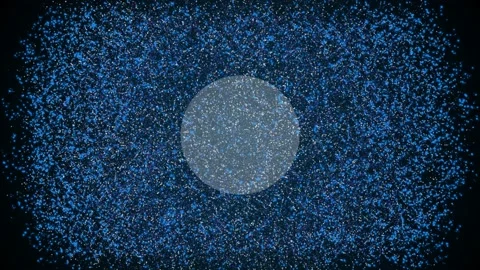 Blue exploding particles background Stock Footage 172170021