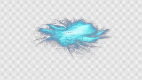 Blue Exploding Star Alpha 2 - High Quality Stock Footage Stock Footage 310737615