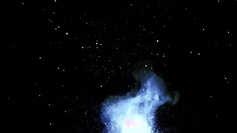 Blue Explosion bomb smoke animation with alpha Video stock 146013115