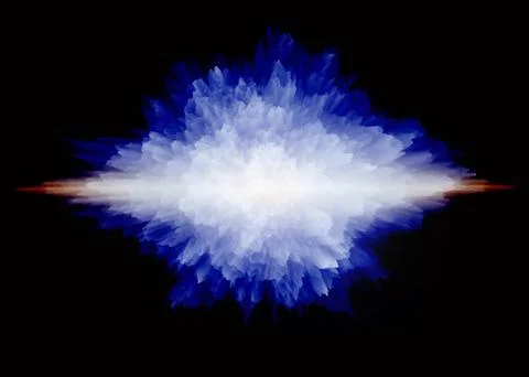 Blue explosion Stock Illustration