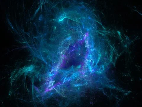 Blue explosion in space abstract effect light background Stock Illustration