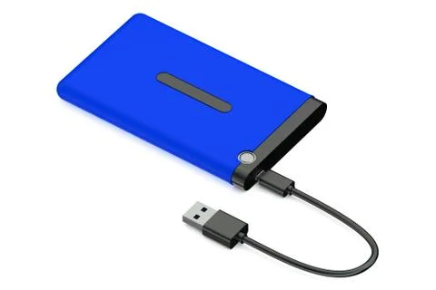 Blue External Hard Disk イラスト素材