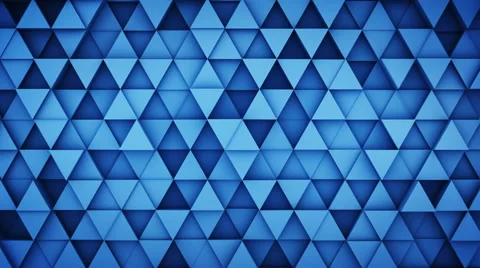 Blue extruded triangles hipster background 3D render loopable 4k UHD (3840x2160) Stock Footage 66501952
