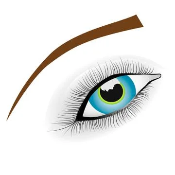 Blue eye close-up Stock Illustration