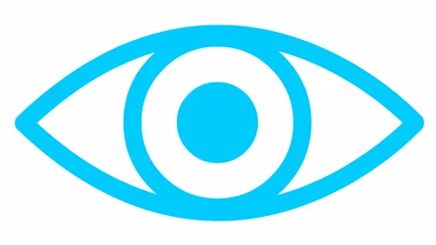 Blue eye close white Video stock 199644127