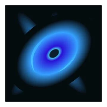 Blue eye is glowing in the dark with light rays Stock Illustration