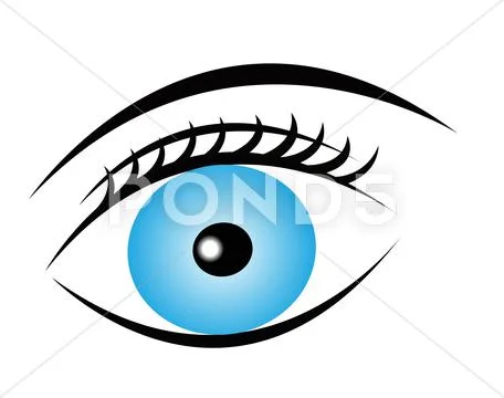 Blue eye icon Stock Illustration