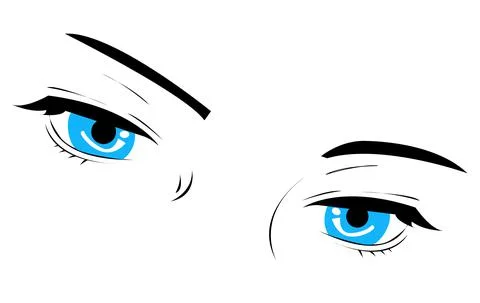 Blue eye icon vector illustration art Stock Illustration