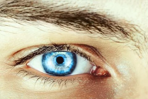 Blue eye men Stock Photos