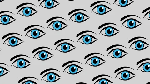 Blue Eye Pattern Animation on Grey Background Stock Footage 330825638