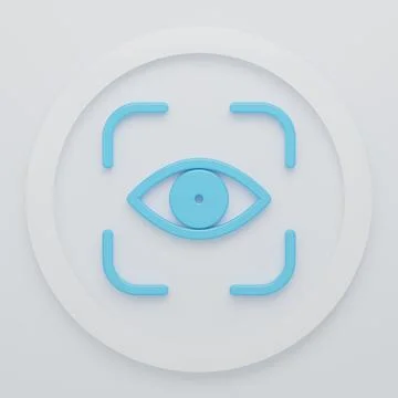 Blue Eye scan icon isolated on white background. Scanning eye. Security che.. Stock Illustration