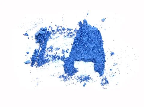 Blue eye shadow crushed set Stock Photos