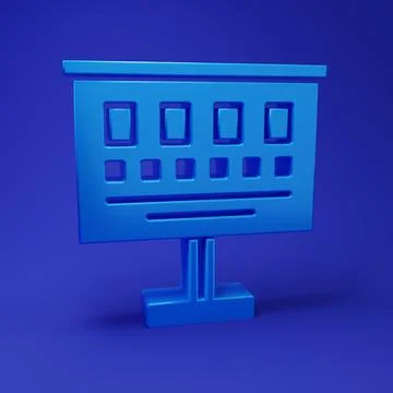 Blue Eye test chart icon isolated on blue background. Poster for vision tes.. Stock Illustration