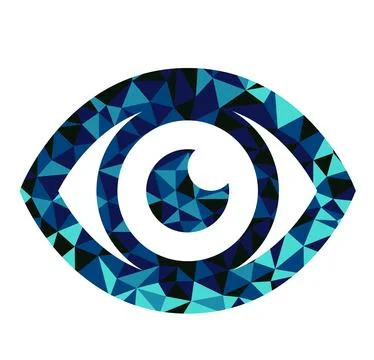 Blue eye triangle pattern design 스톡 일러스트