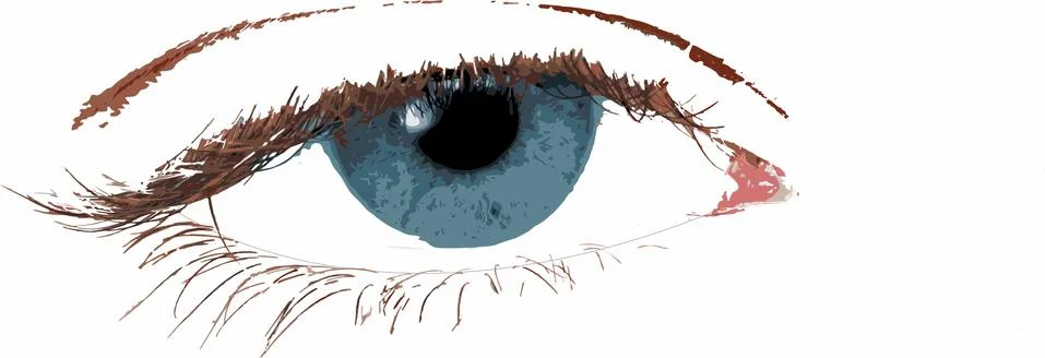 Blue eye vector eps Illustrazione stock