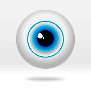 Blue eyeball - vector. Stock Illustration