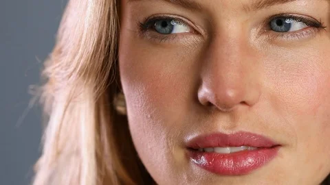 Blue eyed babe close up Video stock 83431031
