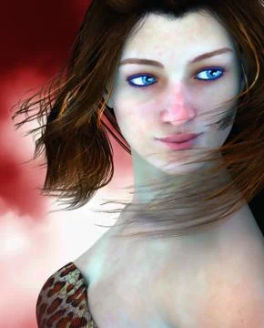 Blue Eyed Diva Stock Illustration