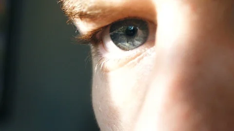 Blue eyed man, closeup Stock Footage 87997785