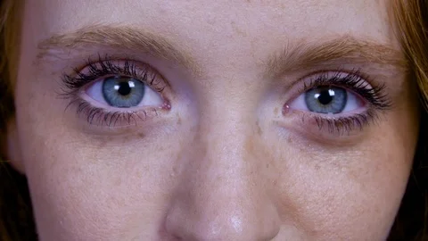 Blue eyes close-up Video stock 100167043