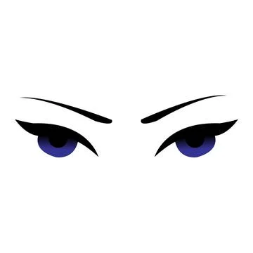 Blue Eyes Eyelash Eyebrows Vector Illustration Stock Illustration