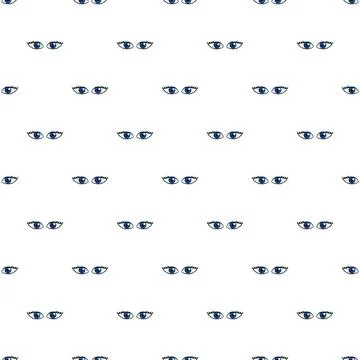 Blue eyes seamless pattern concept of surveillance Illustrazione stock