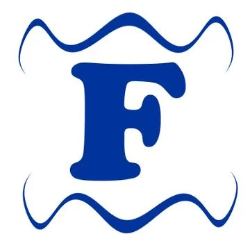 Blue F Stock Illustration
