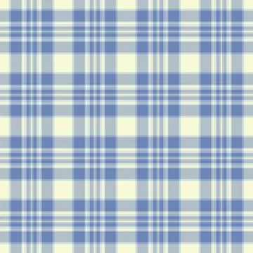 Blue fabric check vector, dye plaid background pattern. Ribbon seamless tex.. Illustrazione stock
