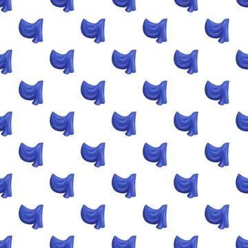 Blue fabric drape pattern repeating on white background イラスト素材
