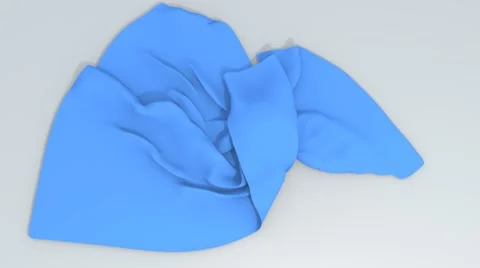 Blue Fabric Fall (HD) Stock Footage 7583966