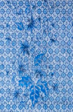 Blue fabric pattern Stock Photos