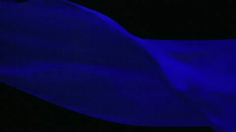 Blue fabric, Slow Motion Stock Footage 9297981