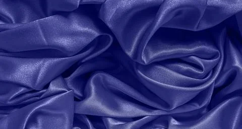 Blue fabric texture background. Textile cloth of trendy Very Peri color - col Stock Photos