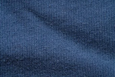 Blue fabric texture close, macro shot Stock Photos