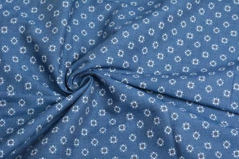 Blue fabric texture, closeup, background Stock-Fotos