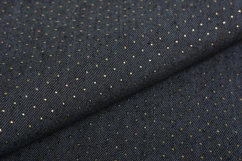 Blue fabric texture, closeup, background Stock-Fotos